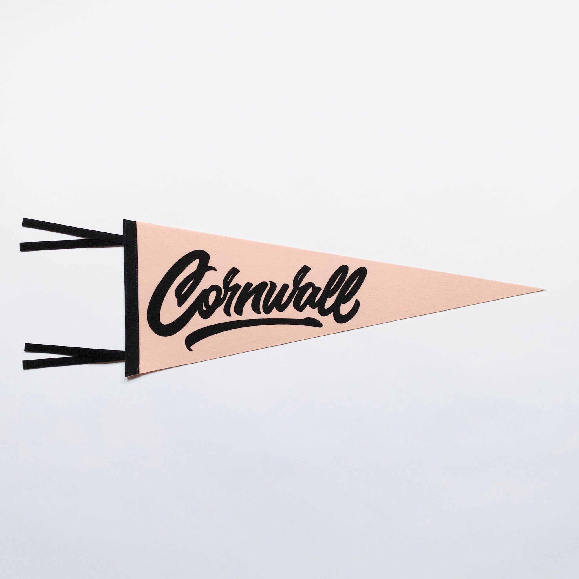 Cornwall Pennant Pinky Peach & Black