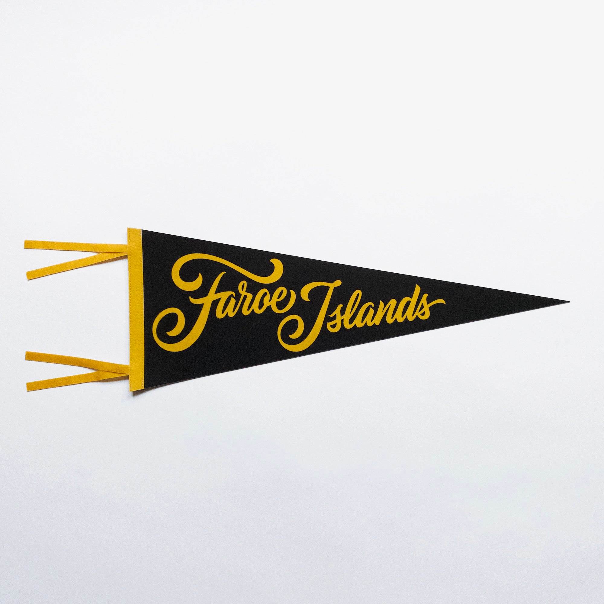 Faroe Islands Pennant Black & Yellow