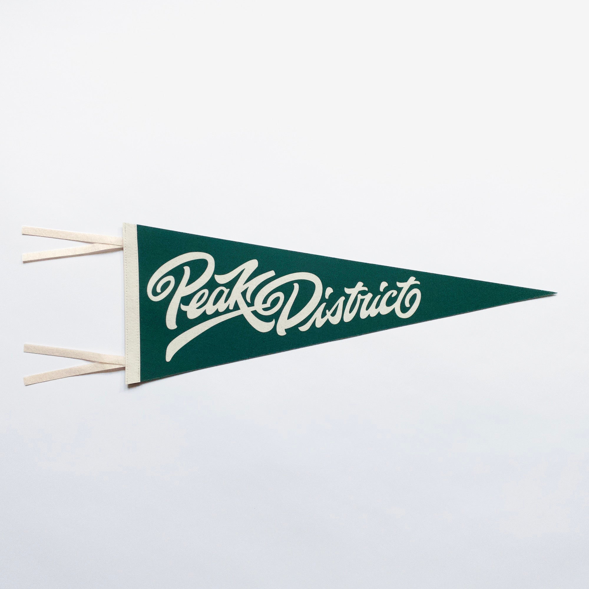 Peak District Pennant Deep Green & Off White