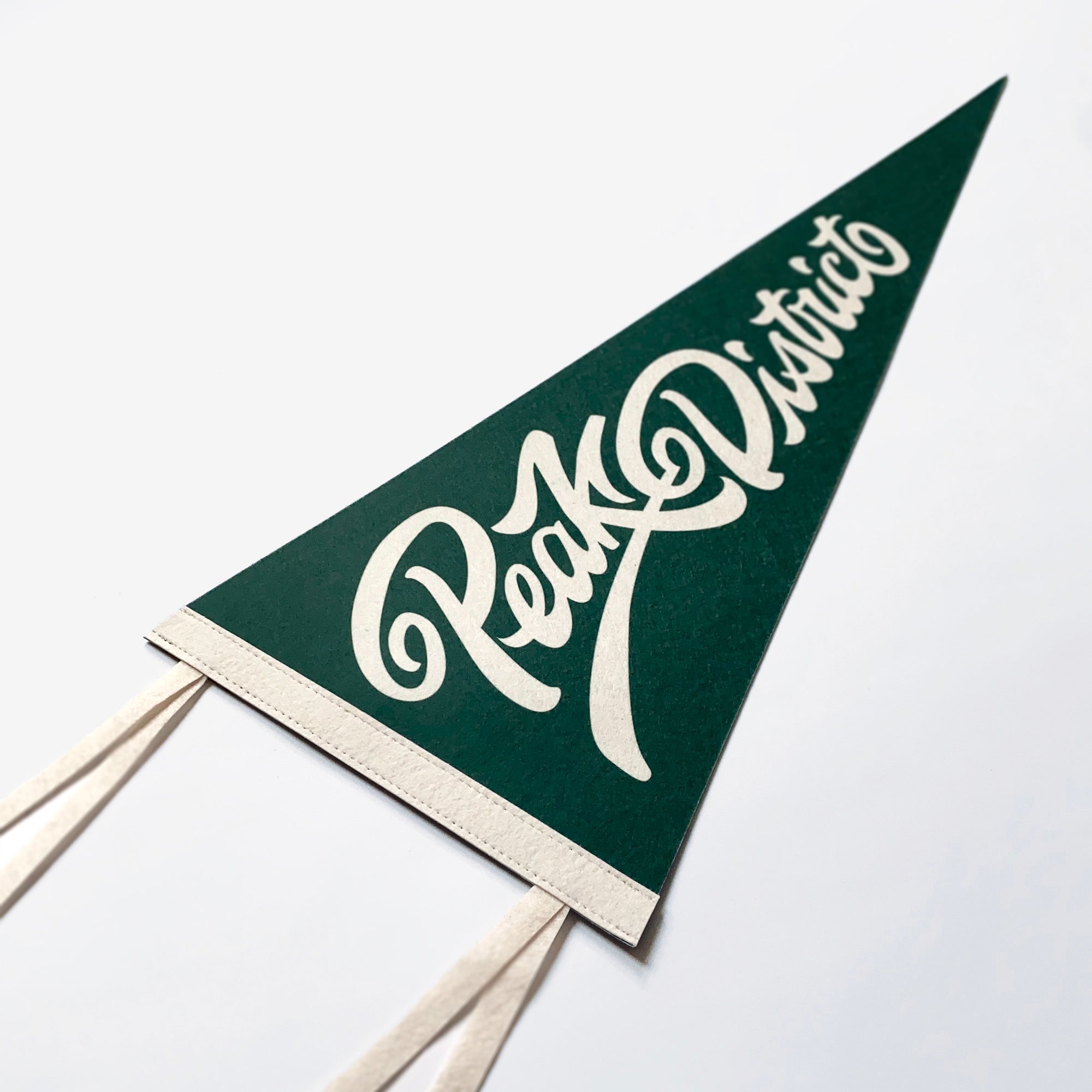 Peak District Pennant Deep Green & Off White