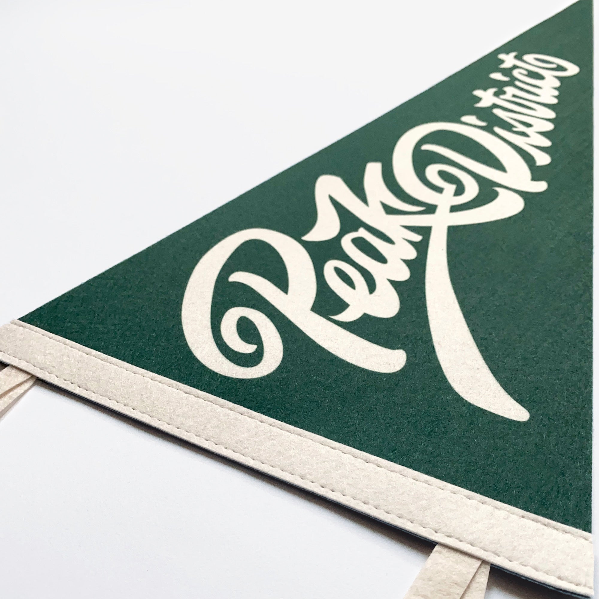 Peak District Pennant Deep Green & Off White